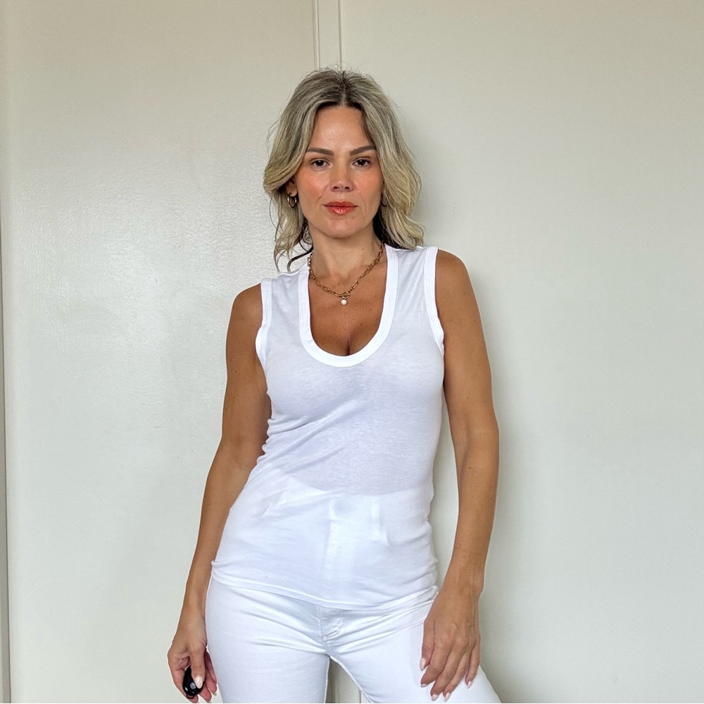 Enza Costa White Tank Top